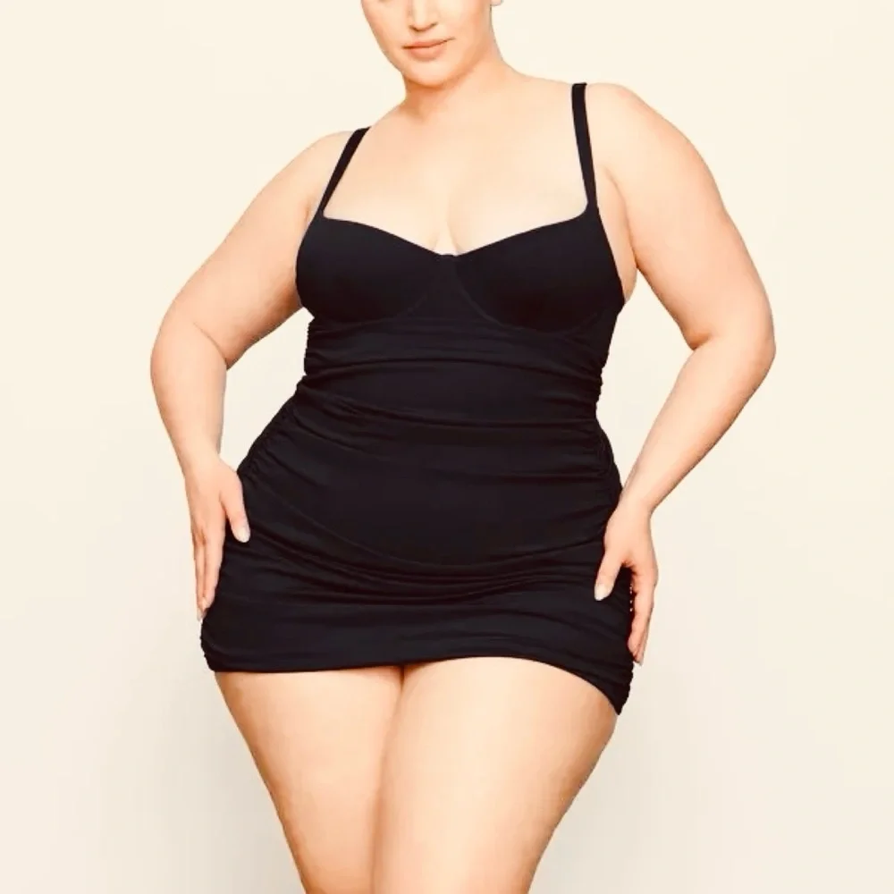 SKIMS Black One-Piece Swim Dress
